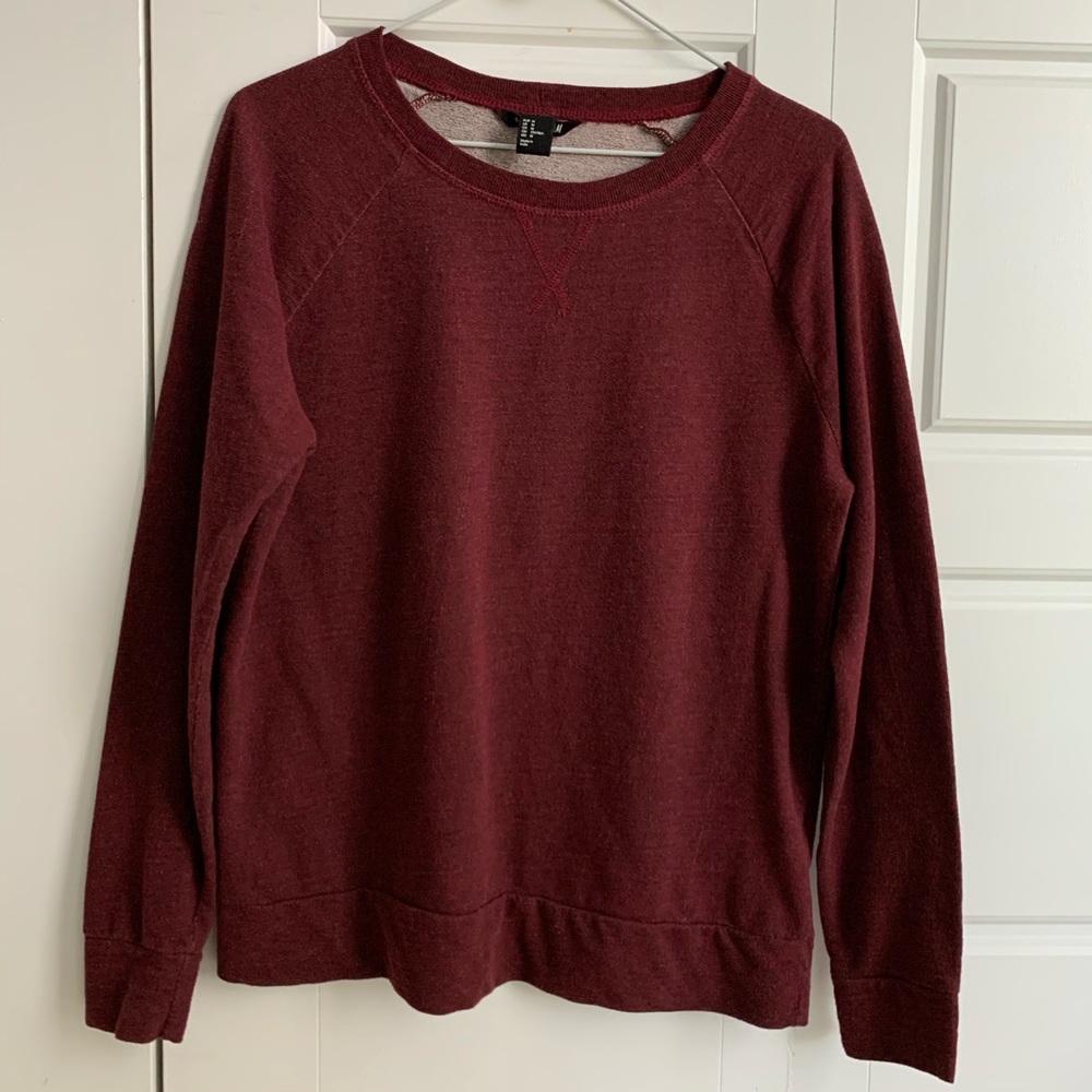 Burgundy sweatshirt